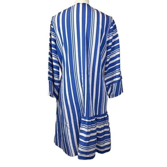 Chinti & Parker Striped Parasol Dress Oversized NO BELT Blue and White Size 6 - Picture 6 of 14